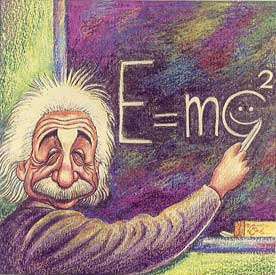 Einsteins Formel mit Smiley
